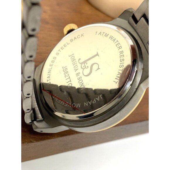Joshua & Sons Men's Watch JS82TTG Quartz Gray Gold Stainless Steel 48mm - Picture 7 of 15